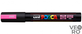 Акриловый Маркер Uni POSCA PC-5M 1,8-2,5мм, овальный наконечник, флуоресцентный розовый