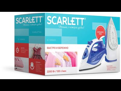 Утюг Scarlett SC-SI30K23 белый/синий