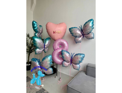 Набор шаров с бабочками "Весна"