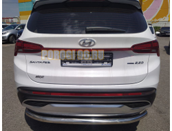 Защита заднего бампера d60 для Hyundai Santa fe 2021-2024