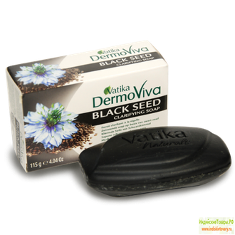 ОЧИЩАЮЩЕЕ МЫЛО С СЕМЕНАМИ ЧЕРНОГО ТМИНА ДАБУР ВАТИКА ДЕРМОВИВА (DABUR VATIKA DERMOVIVA BLACK SEED CLARIFYING SOAP), 115Г