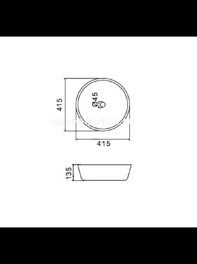 Раковина черная GAPPO GT105-8