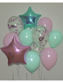 Набор шаров с гелием "Мятное мороженое"