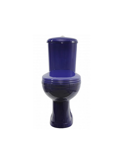 Унитаз Оскольская керамика Дора Антивсплеск синий горизонтальный выпуск 47355130402