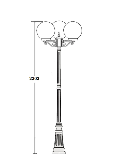 Садово-парковые светильники шар GLOBO L-3-08 (189см)
