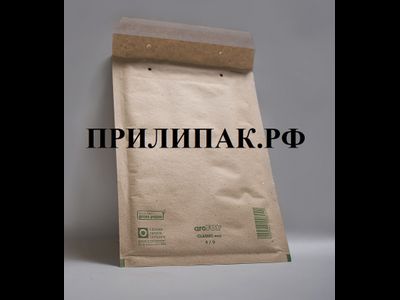 Пакет с воздушной подушкой G/17 из переработанной травяной бумаги (250х350мм+50мм клапан)