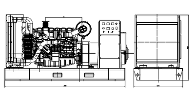 Индустриальный дизель генератор WPG412.5F8 WP13 300 кВт