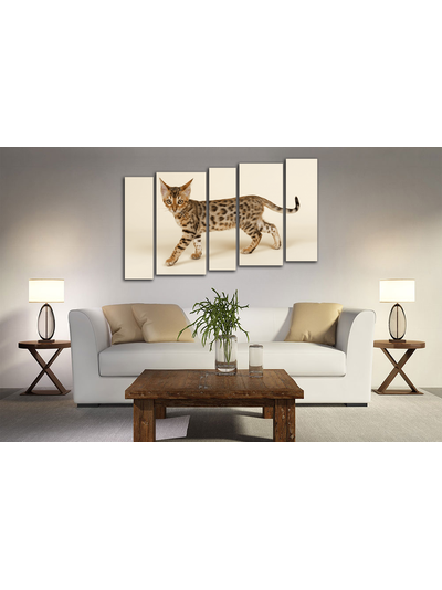 Модульная картина "Пятнистый кот"