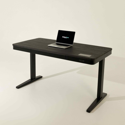 Умный стол 140×70 чёрный | массив дуба графит