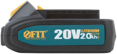 Батарея аккумуляторная 20 В, Li-Ion, 2,0 Ач, 0,4 кг, индикатор заряда, коробка FIT, 79935