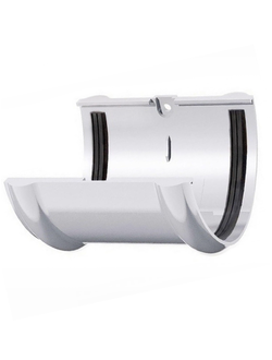 Соединитель жёлоба, пластиковый БЕЛЫЙ