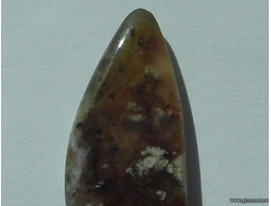 Кабошон - агат моховой. 34*15*3мм