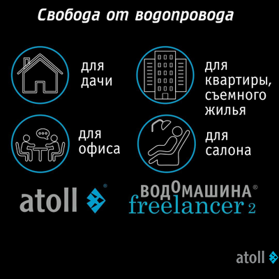 Водомашина atoll Freelancer 2 White (осмос+нагрев)