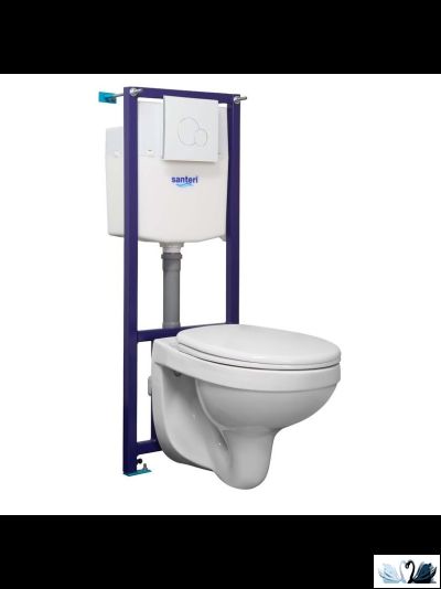 Комплект ПЭК Santeri Альфа 1.3815.9.S00.00B.2. Инсталляция с кнопкой и подвесной унитаз у Marysя