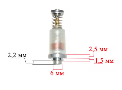 Магнитная пробка "DARINA" на очаговый кран с газконтролем, для термопар под резьбу (ORKLI.2Х-4043/6)