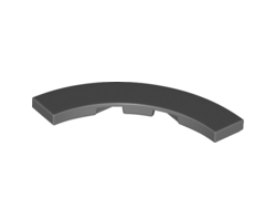 Tile, Round Corner 4 x 4 Macaroni Wide, Dark Bluish Gray (27507 / 6232146 / 6458171)