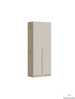 Лавена шкаф двухстворчатый ШК-002 Дуб Крафт Серый / Кашемир