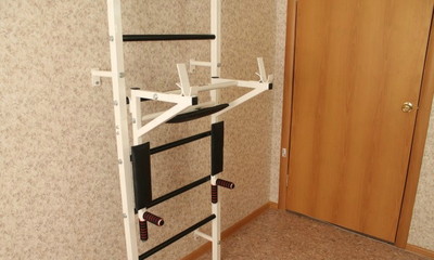 Шведская стенка + турник навесной + брусья - пресс с креплениями для штанги