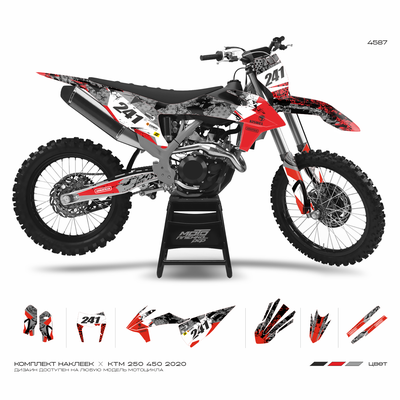 Наклейки на мотоцикл KTM 250 300 450 2020 екатеринбург мотонаклейкару мотопленка рф ктм ktm sx sfx