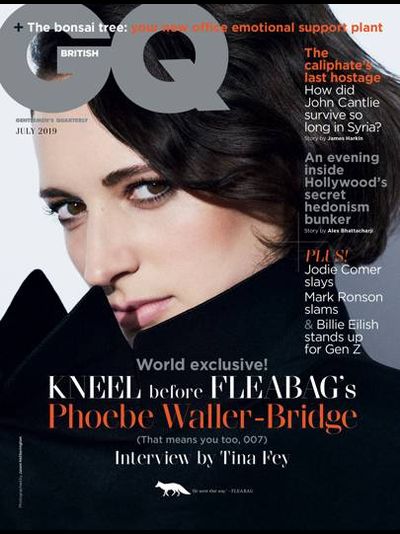 GQ BRITISH Magazine July 2019 Phoebe Waller-Bridge Cover Мужские иностранные журналы, Intpressshop