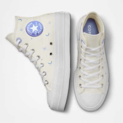 Заказать не дорогие высокие бежевые Кеды Converse Chuck Taylor All Star Lift 'Egret' A02895C