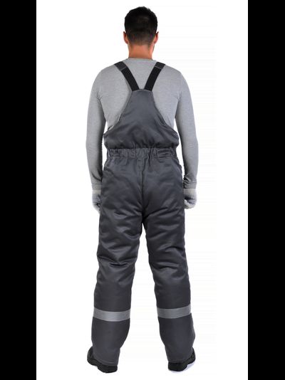 Костюм ЧИКАГО-ЗИМА с полукомбинезоном, серый/красный, СОП