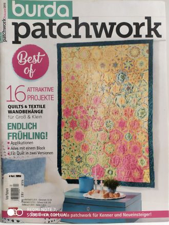 Журнал Burda Patchwork (Бурда Пэчворк) весна 2018 год (Немецкое издаение)