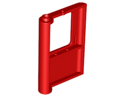 Door 1 x 4 x 5 Train Right, Thin Support at Bottom, Red (4182 / 418221 / 4297084 / 6219679)