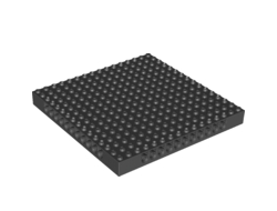 Technic, Brick 16 x 16 x 1 1/3 with Holes, Black (65803 / 6302092)