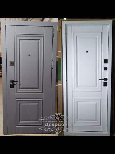 STEEL ART (МЕЛИТОПОЛЬ). NEW ТРОЯ 237.  105 мм. СТАЛЬ 2 мм. (ТРЕХКОНТУРНАЯ). ЯСЕНЬ ГРАФИТ СОФТ/ ЯСЕНЬ БЕЛЫЙ СОФТ. ДВУХЦВЕТНЫЙ КОРОБ.