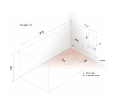 Акриловая ванна, Triton Стандарт-120, 120x70x58 см