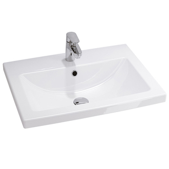 Тумба-умывальник "Никосия-70Н" дуб темный с раковиной COMO 70