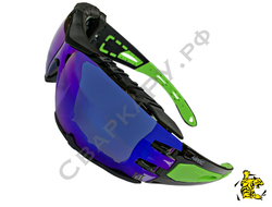 Очки солнцезащитные зеркальные О16 Айрекс REVO blue (5-3.1) темно-коричневый поликарбонат