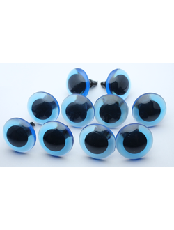 Глаза живые синие, диаметр 18 мм, 1000 шт (Оптом)