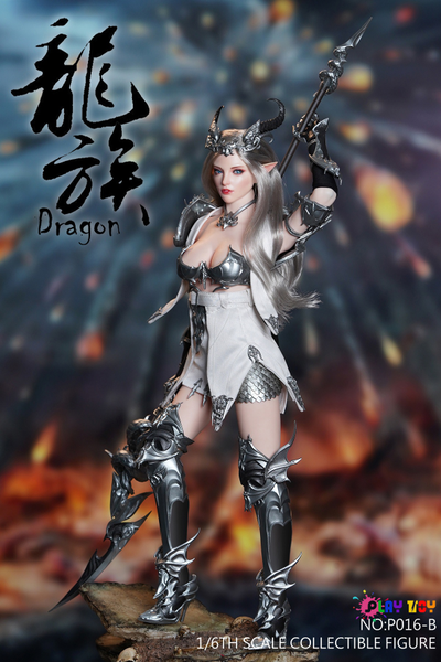 ПРЕДЗАКАЗ - Эльфийка-воин в серебряном - КОЛЛЕКЦИОННАЯ ФИГУРКА 1/6 Dragon Elves silver (P016B) - PLAY TOY ?ЦЕНА: 26700 РУБ?