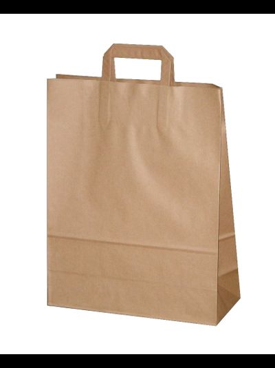 Пакет бумажный с плос. руч. (крафт), 320*200*370мм
