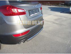 Защита заднего бампера овал d75х42 для Chery Tiggo 5 2014-2016