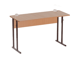 Стол ученический двухместный физический (пластиковое покрытие, с розетками)