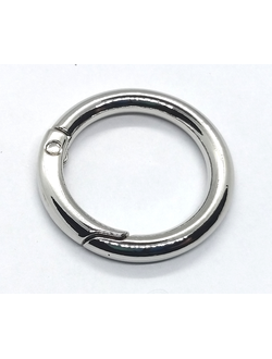 кольцо-карабин 2,4-2,8 см никель