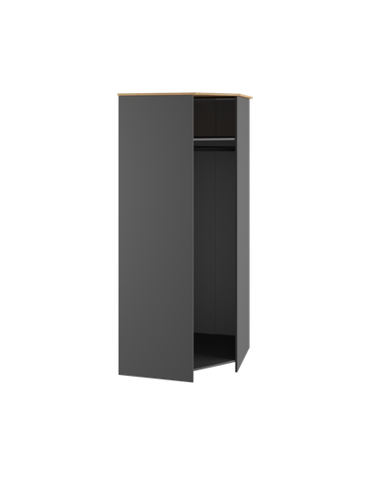 Теодора Шкаф угловой Графит/Дуб крафт