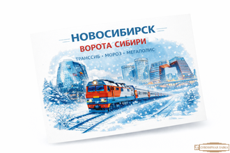 Открытка Новосибирск с достопримечательностями