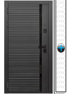 Сборная Дверь Армада КАСКАД BLACK Черный / Внутренняя ПАНЕЛЬ НА ВЫБОР