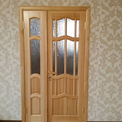 МАССИВ СОСНЫ. АМПИР, "ДУБ СВЕТЛЫЙ". ПОЛОТНО ОСТЕКЛЕННОЕ.  ПОЛОТНО С БОКОВЫМ ОСТЕКЛЕНИЕМ.