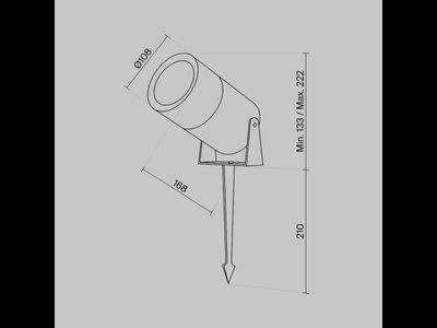 Ландшафтный светильник Bern, O050FL-L15GF3K