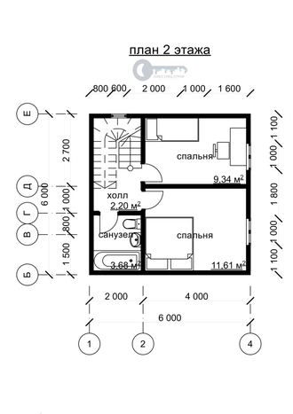 ДЖ-27 ГАБАРИТНЫЕ РАЗМЕРЫ: (7.5Х6М) 2 ЭТАЖА, ОБЩАЯ ПЛОЩАДЬ: 72М²