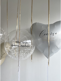 Набор шаров на выписку Мы тебя очень любим