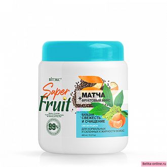Витекс Super Fruit Матча+фруктовый микс Бальзам для волос Свежесть и Очищение для нормальных и склонных к жирности волос, 450мл