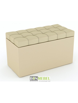 Пуф Квадро 2 с ящиком Бежевый (Бонмебель)