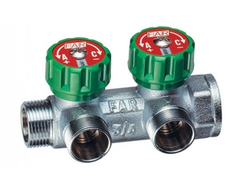 Коллектор регулировочный 1" х 3/4 ViEiR - 2 выхода