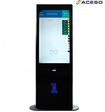 Терминал информационный «Tactile-VERT-1(43)V», тактильно-сенсорный, со стандартным ПО, с ИБП, М1